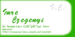 imre czegenyi business card